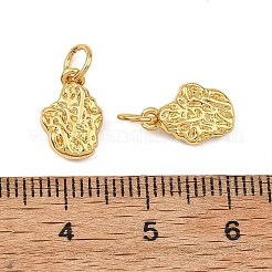 真鍮製チャーム  質感のあるナゲットチャーム  ラックめっき  長持ちメッキ  鉛フリー＆カドミウムフリー  24KGP本金メッキ  12x8x3mm  穴：3mm&nbsp;KK-F941-36B-G