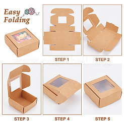 Square Paper Folding Gift Boxes&nbsp;CON-WH0094-46B-01