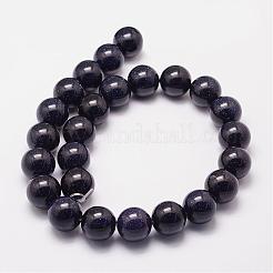 Synthetic Blue Goldstone Beads Strands&nbsp;G-N0178-03-12mm