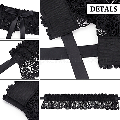 Polyester Bowknot Wide Elastic Corset Belts&nbsp;AJEW-WH0248-31B