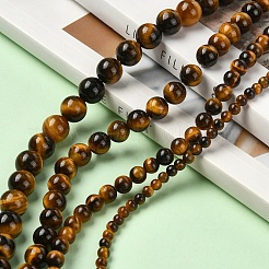 1 Strand Natural Tiger Eye Beads Strands&nbsp;G-YW0002-42A