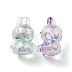 UV Plating Rainbow Iridescent Transparent Acrylic Bubble Beads&nbsp;OACR-C007-02