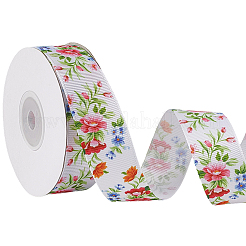 1 Roll Single Face Printed Polyester Grosgrain Ribbons&nbsp;SRIB-CY0001-12B