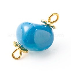 Natural Agate Dyed Beads Link Connectors&nbsp;PALLOY-JF00890-01