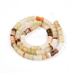 Natural Green Banded Calcite(Afghan Jade) Beads Strands&nbsp;G-T140-87