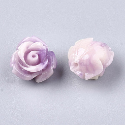 合成サンゴビーズ  染め  花  ミディアム蘭  10x10.5x8mm  穴：1mm&nbsp;CORA-S026-22D