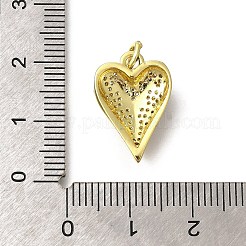 Brass Micro Pave Clear Cubic Zirconia Enamel Pendants&nbsp;KK-M297-15G