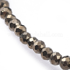 Natural Pyrite Beaded Necklaces&nbsp;NJEW-JN02492-03