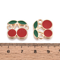 Alloy Enamel Fruit Connector Charms&nbsp;PALLOY-N181-08B-KCG