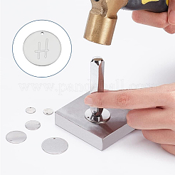 160個 2色 201ステンレススチール 刻印 ブランクタグペンダント  フラットラウンド  ゴールデン·ステンレス鋼色  10x1mm  穴：1.2mm  80個/カラー&nbsp;STAS-DC0015-51