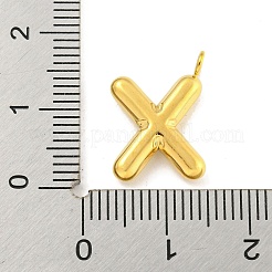 イオンプレーティング（IP）304ステンレスペンダント  レターチャーム  ゴールドカラー  文字x  16.5x11.5x3mm  穴：2mm&nbsp;STAS-C102-15G-X