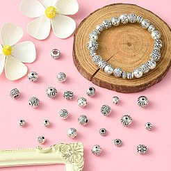 50Pcs 10 Styles Tibetan Style Alloy Spacer Beads&nbsp;FIND-CJ0001-57