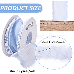 1Roll 5 Yards ABS Pearl Edged Mesh Ribbon for Bowknot Making&nbsp;OCOR-YW0001-13A