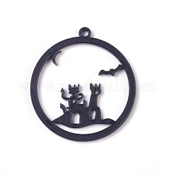 Acrylic Open Back Bezel Pendants&nbsp;X-KY-WH0019-12