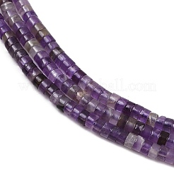 天然石アメジストビーズ連売り  ディスク  ヒシビーズ  4~4.5x2mm  穴：0.8mm  約157個/連  15.04~15.08''（38.2~38.3センチメートル）&nbsp;G-H230-81