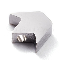 変色しない304ステンレススチールチャーム  クラウン  ステンレス鋼色  8.8x10x3mm  穴：1.8mm&nbsp;STAS-O139-07P