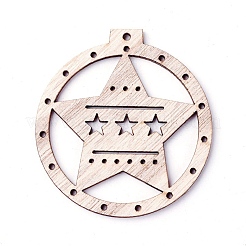 Undyed Wood Big Pendants&nbsp;WOOD-F007-07