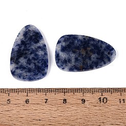 天然石ソーダライトペンダント  ティアドロップチャーム  多面カット  32~33x20~21x3.5~4mm  穴：1.6~1.8mm&nbsp;G-Q601-38E