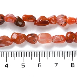 天然南赤瑪瑙ビーズ連売り  ナゲット  タンブルストーン  4.5~11.5x3~7x3.5~6mm  穴：1~1.2mm  約48~68個/連  15.35~15.94''（39~40.5センチメートル）&nbsp;G-P497-01C-06