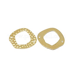 合金リンクコネクター  長持ちメッキ  リング  バンピー  ライトゴールド  26x24x0.8mm  穴：1.4mm&nbsp;PALLOY-F249-16LG