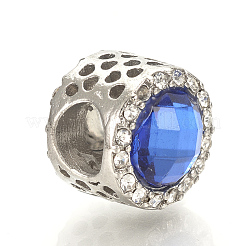 Alloy Rhinestone European Beads&nbsp;MPDL-Q208-006