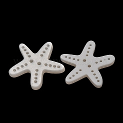 2穴海洋生物不透明樹脂ボタン  ヒトデ  ホワイト  25x25x3mm  穴：1.2mm&nbsp;RE-CBAE064-05D