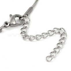 304ステンレススチールスネークチェーンアンクレット  カニカン付き  ステンレス鋼色  8-7/8インチ（22.5cm）&nbsp;AJEW-G024-07P