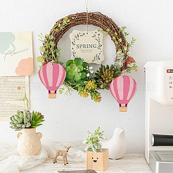 20Pcs Hot Air Balloon Unfinished Blank Wooden Pendants for Christmas Painting Arts&nbsp;NJEW-SP0001-15