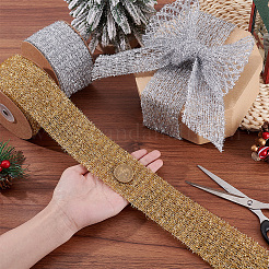 5 Yards Stretchable Glitter Mesh Ribbon&nbsp;DIY-WH0470-85B