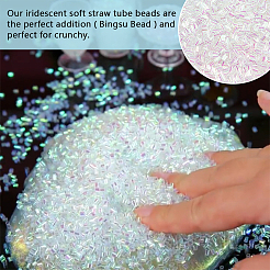 ABSプラスチックチューブビーズ  透明  5.5x2.5x2.5mm&nbsp;DIY-WH0888-230A