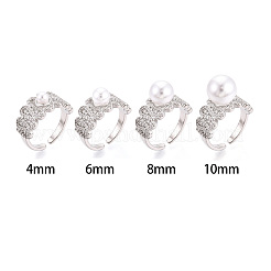 Brass Micro Pave Cubic Zirconia Cup Peg Ring Settings&nbsp;KK-N274-24P