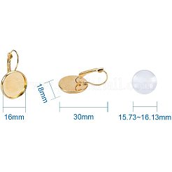 真鍮製フレンチフックピアスパーツ  ミックスカラー  トレイ：16mm  30x18mm&nbsp;KK-PH0034-35