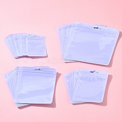 マカロンカラーの陰陽柄の再封可能なプラスチック袋 40種類 4枚  ジップトップバッグ  セルフシールバッグ  トップシール  長方形  ライラック  10~15x5.9~14x0.15mm  片側の厚さ：2ミル（0.05mm）  10個/スタイル&nbsp;OPP-FS0001-18A