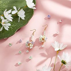240個 6色スプレー塗装アクリル模造パールビーズ  6花びら  花  ミックスカラー  10x11x8.5mm  穴：1.4mm  40個/カラー&nbsp;MACR-OC0001-16