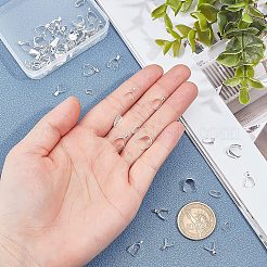 304ステンレススチール製スナップオンベイルとアイスピックピンチベイル60個。  銀  10個/スタイル&nbsp;STAS-UN0024-90