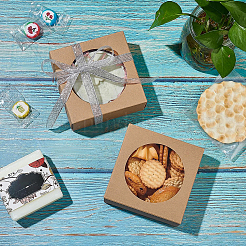 Square Foldable Creative Kraft Paper Box&nbsp;CON-WH0081-33