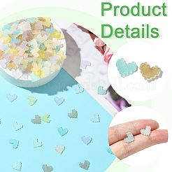 200Pcs Gradient Color Rainbow Iridescent Plating Transparent Resin Decoden Cabochons&nbsp;RESI-CJ0004-30