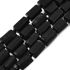 天然石ブラックトルマリンビーズ連売り  コラム  多面カット  シードビーズで  10.5~12.5x7~7.5mm  穴：1mm  約14~15個/連  7.48''~7.89''（19~20.05センチメートル）&nbsp;GG-CBA8682-A08
