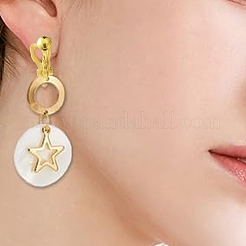 80Pcs 8 Colors Brass Clip-on Earring Findings&nbsp;FIND-YW0005-35
