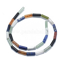 天然石ミックスストーンビーズ連売り  コラム  11~15x3.5~4.5mm  穴：1~1.2mm  約28~30個/連  15.1~15.9インチ（38.5~40.5cm）&nbsp;G-F631-D20