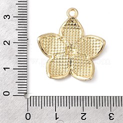 合金エナメルチャーム  花  ゴールドカラー  ピンク  27.5x25x3mm  穴：2mm&nbsp;FIND-C079-03G-02