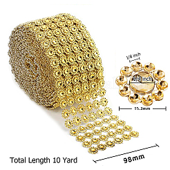 Plastic Sparkling Flower Shape Mesh Wrap Roll&nbsp;DIY-CJC0001-08B