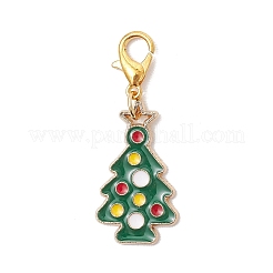 10Pcs Christmas Alloy Enamel Pendant Decorations&nbsp;HJEW-JM03679