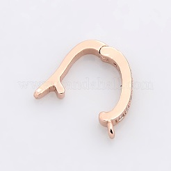 Brass Micro Pave Cubic Zirconia Enhancer Shortener Pendant Bails&nbsp;ZIRC-P007-03RG-NR