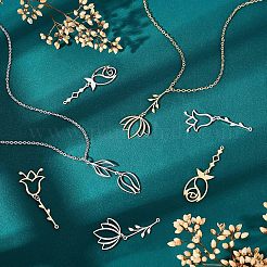 8Pcs 8 Style 201 Stainless Steel Pendants&nbsp;STAS-UN0033-37