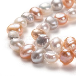 Natural Cultured Freshwater Pearl Beads Strands&nbsp;PEAR-L033-45D