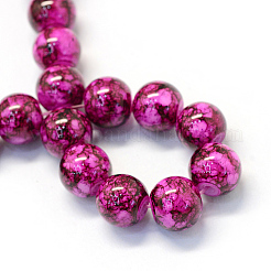 Baking Paint Glass Round Bead Strands&nbsp;DGLA-Q019-8mm-72