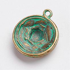 Tibetan Style Alloy Pendants&nbsp;PALLOY-F187-17ABG