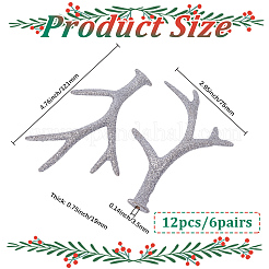 12Pcs Resin Antler Snowman Hand Branch&nbsp;DOLL-GF0001-06B