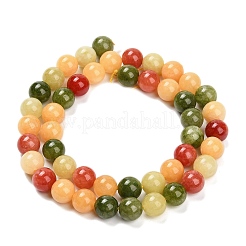 Natural White Jade Beads Strands&nbsp;G-Z097-A01-8mm-B